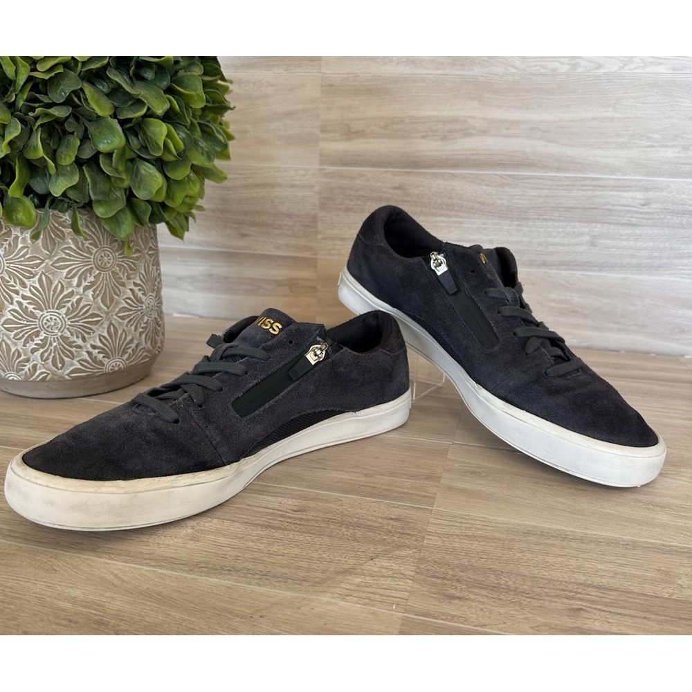 K. Swiss Court Pro Startup Sneakers US 8.5 Shoes Navy Suede Zipper Preloved